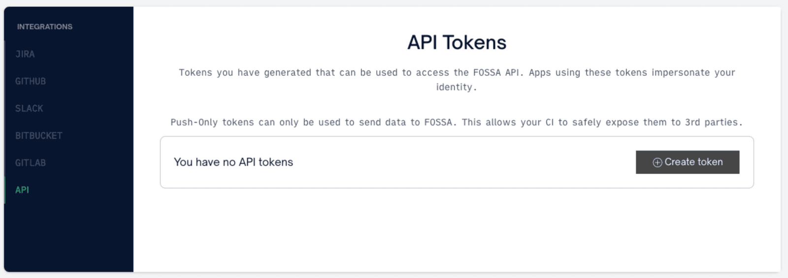 Create an API token