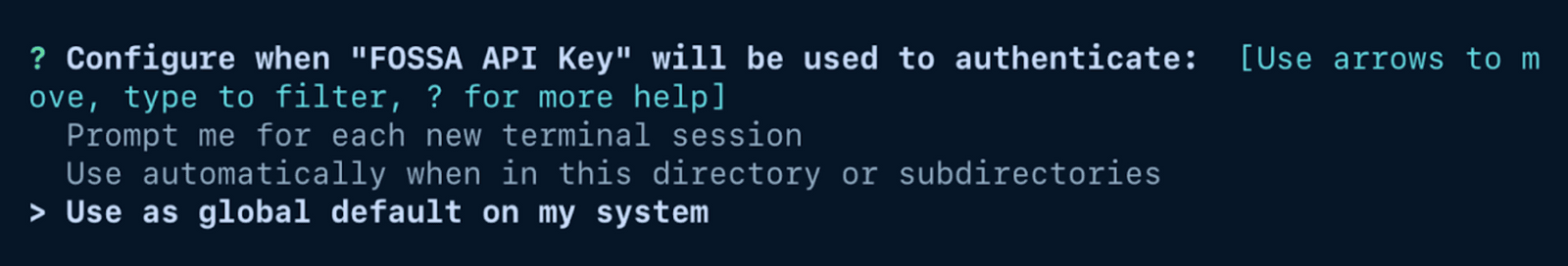 Set default credential scope